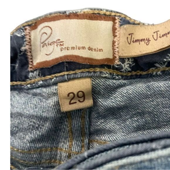 PAIGE Jimmy Jimmy Short Denim Shorts Size‎ 29 Medium Wash - Picture 5 of 7